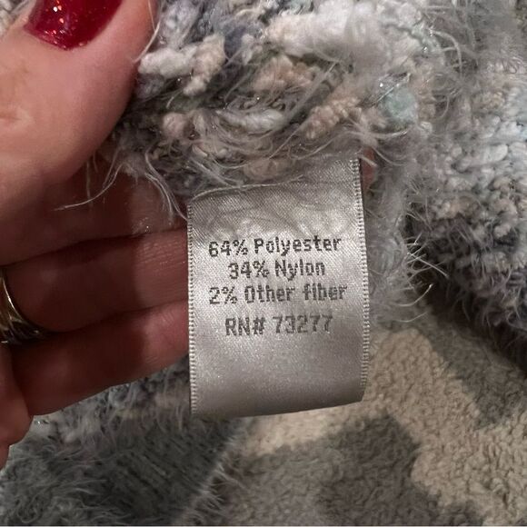 Lauren Conrad multi color metallic fuzzy sweater- fits up to M - Picture 4 of 7